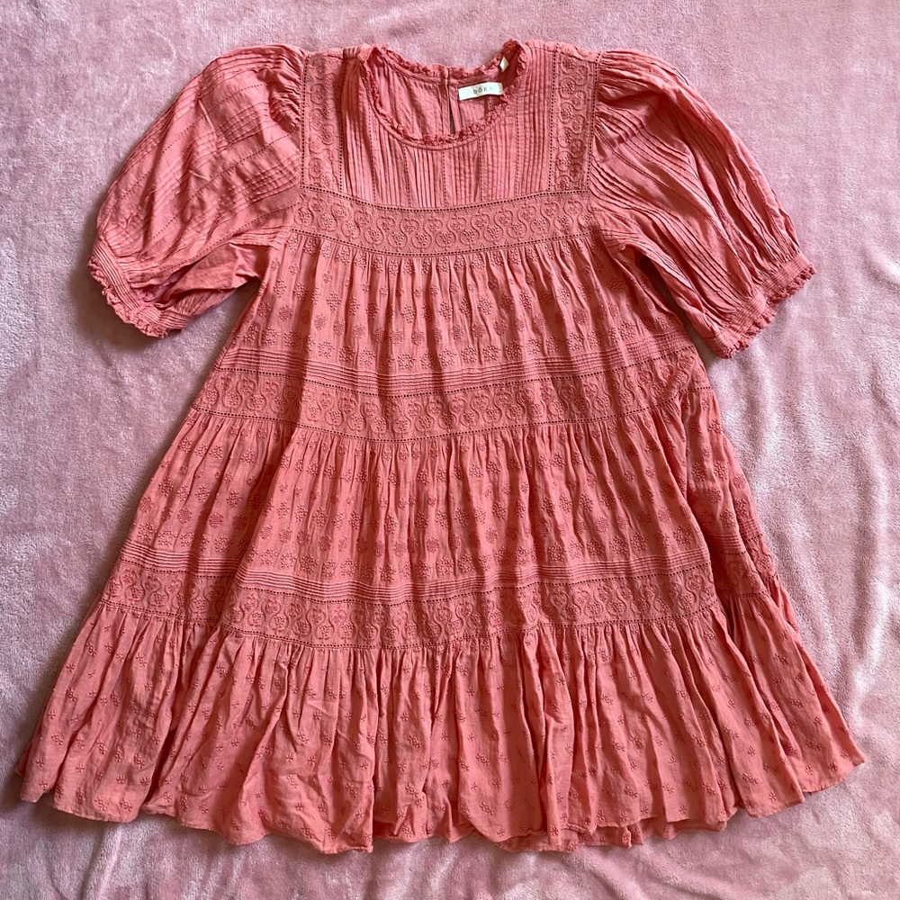 Doen Pink Eyelet dress Size M